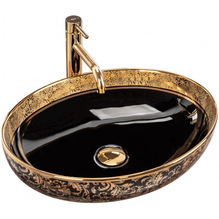 Накладной умывальник Rea Margot Black Gold